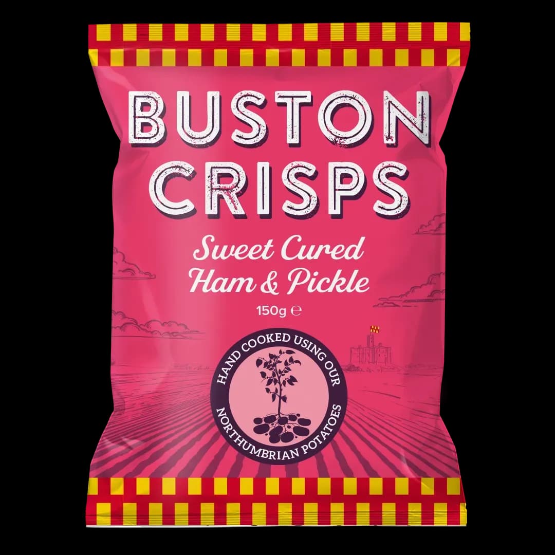Buston Crisps Sweet Cured Ham & Pickle: 150g