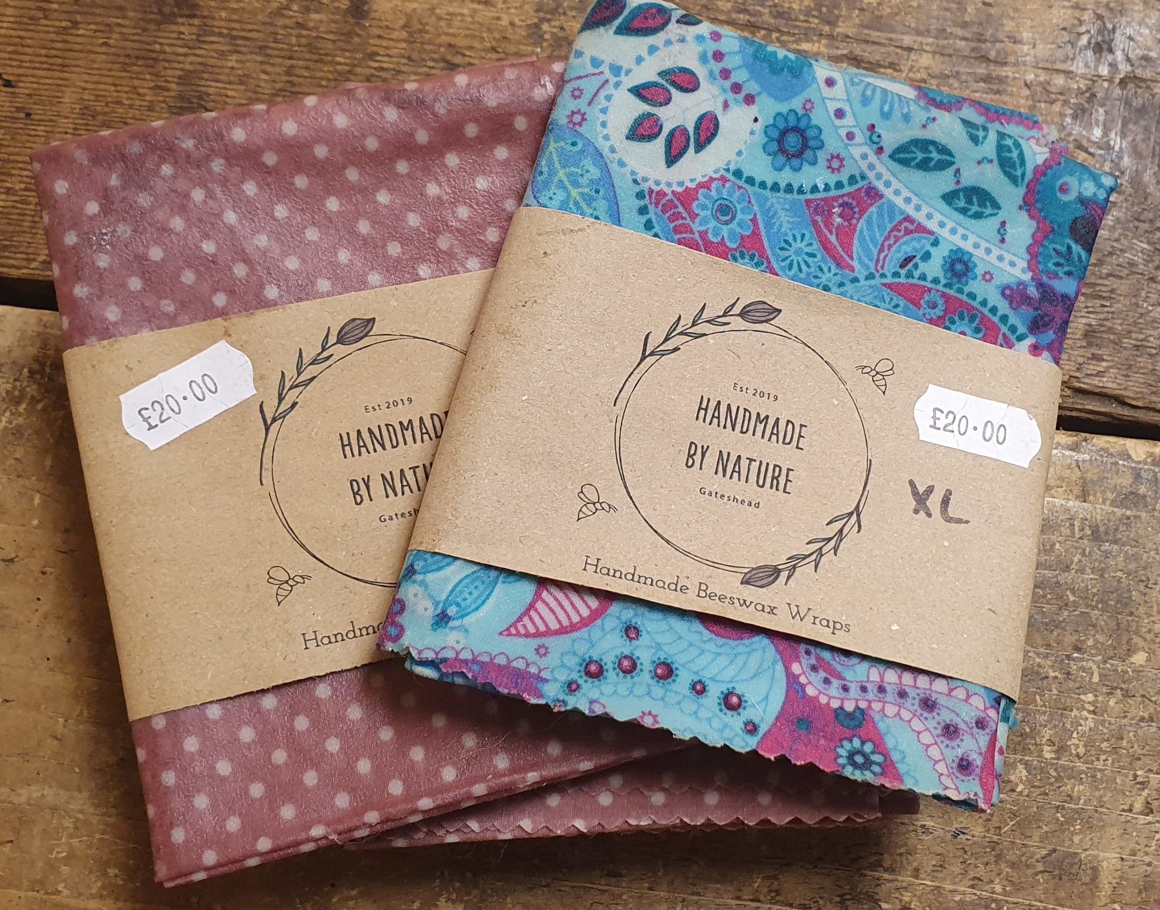 Handmade By Nature XL Beeswax Wraps