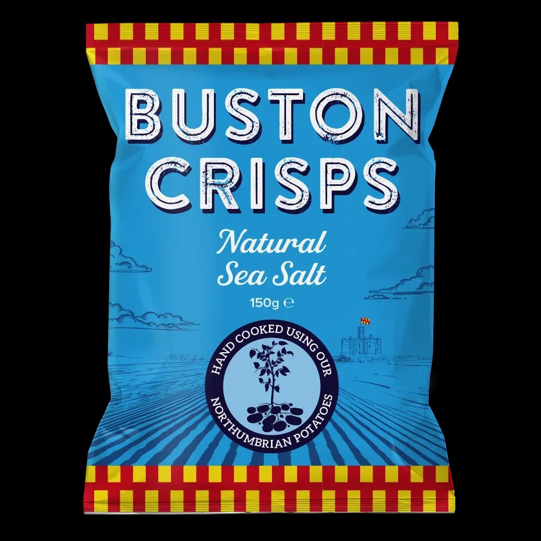 Buston Crisps Natural Sea Salt: 150g
