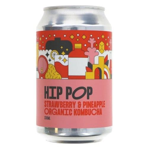HIP POP Strawberry & Pineapple Kombucha